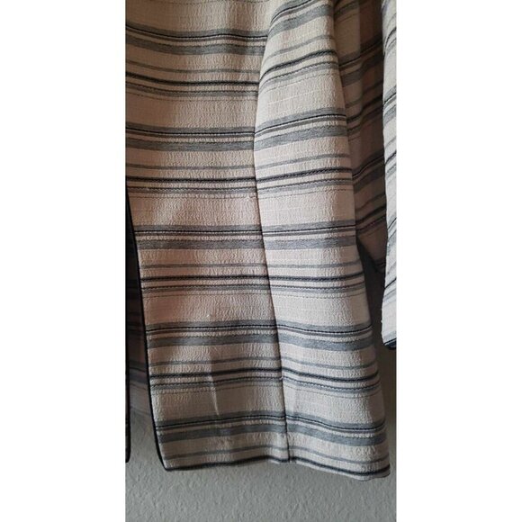 Women's 2 Piece Set K Petite Collection Black Tan White Blouse Blazer Size 14P - Picture 15 of 16